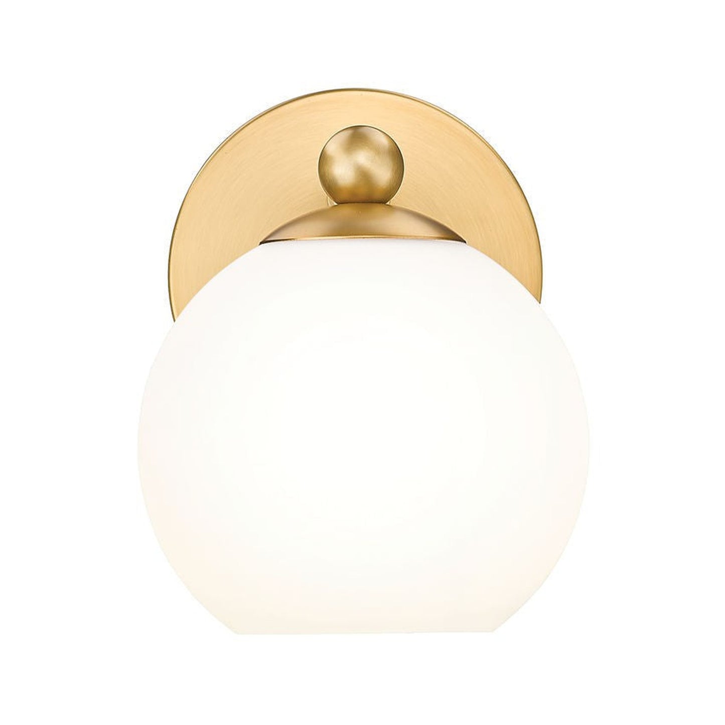 Z-Lite Neoma 5" 1-Light Modern Gold and Opal Etched Glass Shade Wall Sconce