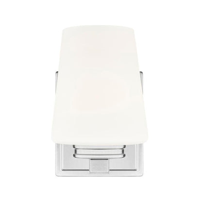 Z-Lite Nextra 5" 1-Light Brushed Nickel Steel Frame White Opal Glass Shade Wall Sconce