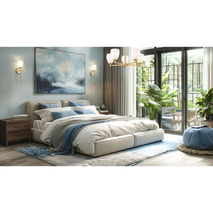 Z-Lite Oren 1-Light Medium Bulb Base Modern Gold Steel Frame Matte Opal Glass Shade Wall Sconce