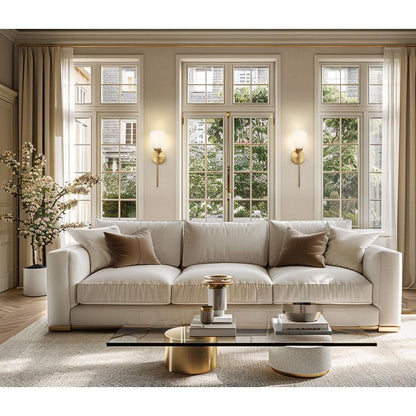 Z-Lite Oren 1-Light Medium Bulb Base Modern Gold Steel Frame Matte Opal Glass Shade Wall Sconce