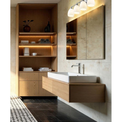 Z-Lite Oren 4-Light Medium Bulb Base Chrome Steel Frame Matte Opal Glass Shade Vanity Light