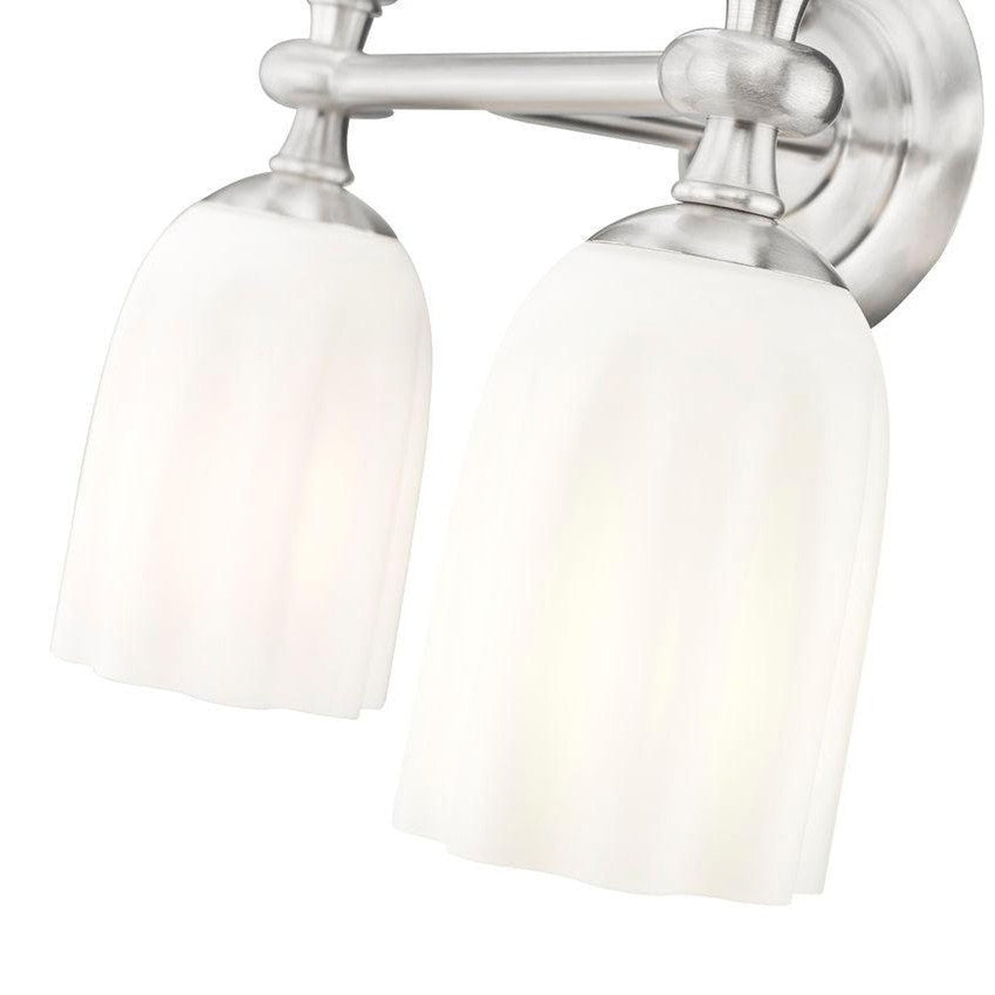 Z-Lite Orion 14" 2-Light Brushed Nickel Steel Vanity Light With Opal Etched Glass Shade