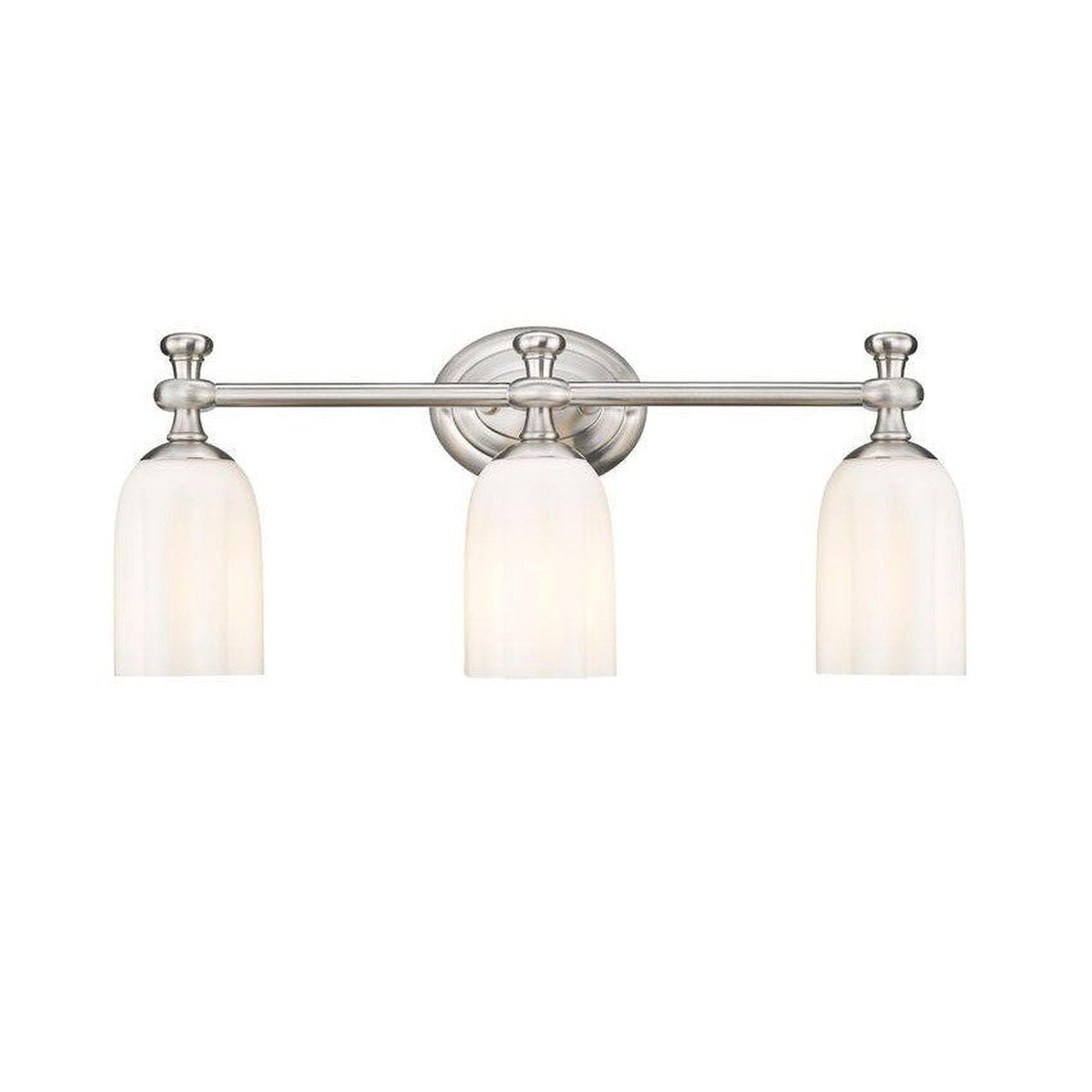 Z-Lite Orion 22" 3-Light Brushed Nickel Steel Vanity Light With Opal Etched Glass Shade