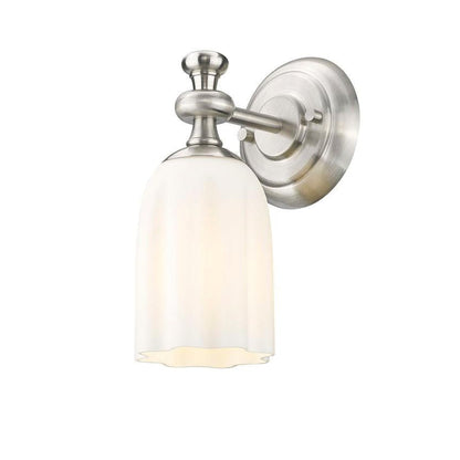 Z-Lite Orion 5" 1-Light Brushed Nickel Steel Wall Sconce With Opal Etched Glass Shade