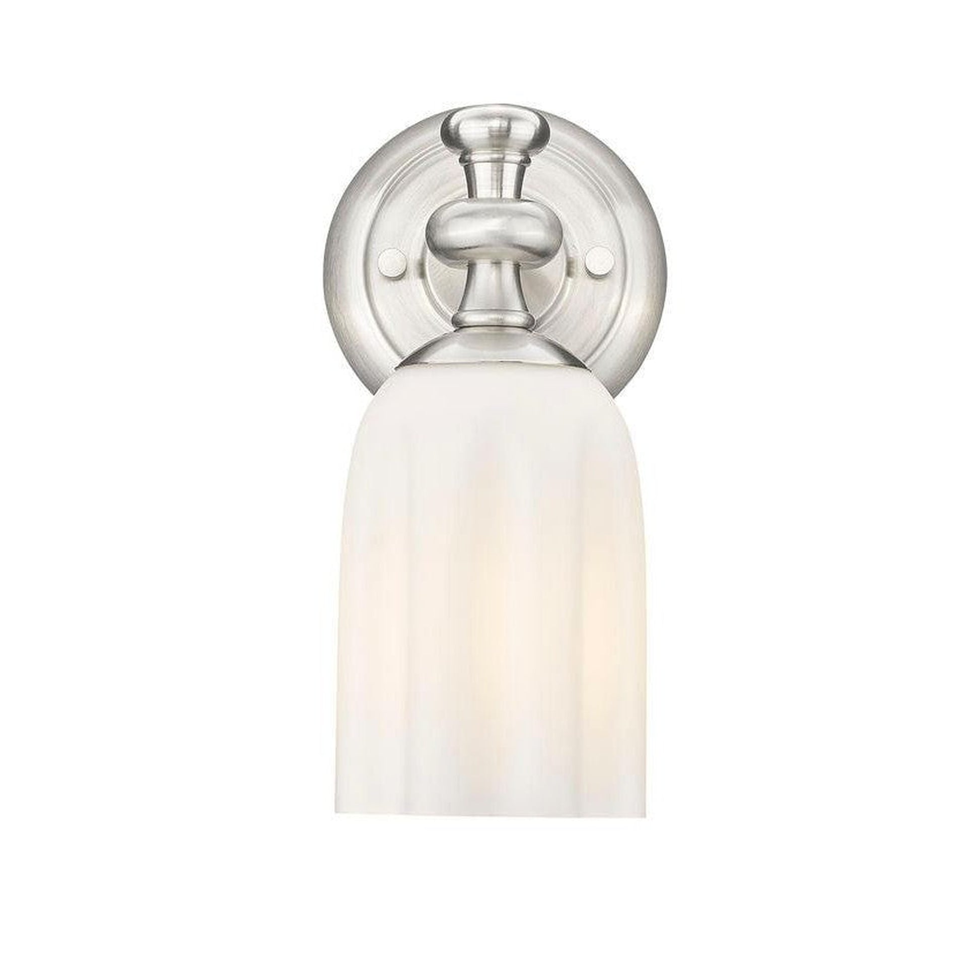 Z-Lite Orion 5" 1-Light Brushed Nickel Steel Wall Sconce With Opal Etched Glass Shade