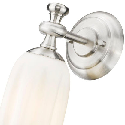 Z-Lite Orion 5" 1-Light Brushed Nickel Steel Wall Sconce With Opal Etched Glass Shade