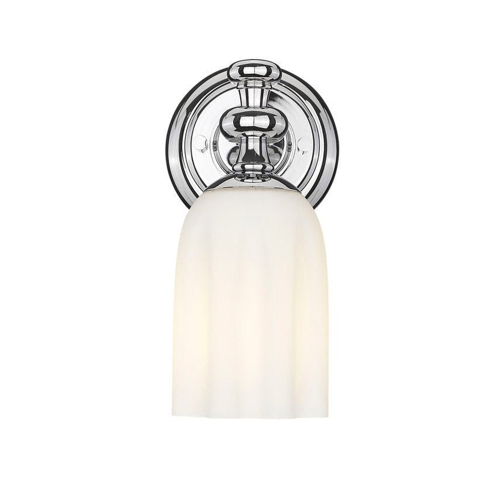 Z-Lite Orion 5" 1-Light Chrome Steel Wall Sconce With Opal Etched Glass Shade