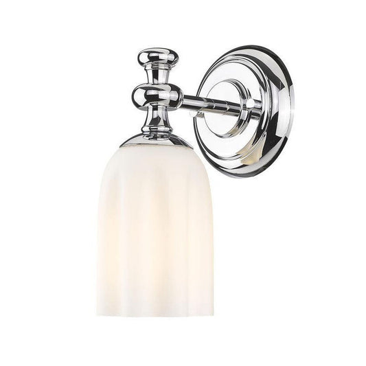 Z-Lite Orion 5" 1-Light Chrome Steel Wall Sconce With Opal Etched Glass Shade