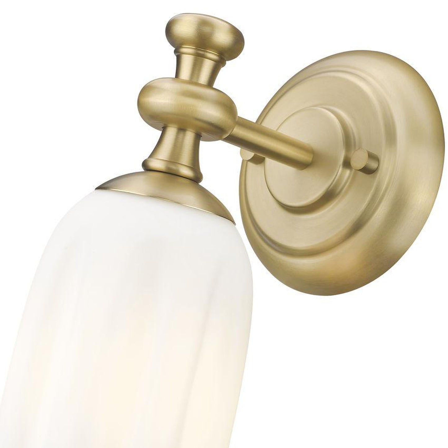 Z-Lite Orion 5" 1-Light Modern Gold Steel Wall Sconce With Opal Etched Glass Shade