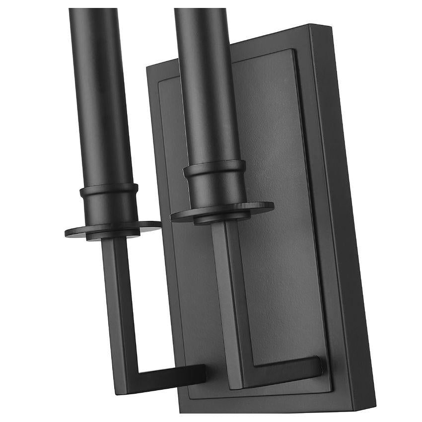 Z-Lite Orson 5" 2-Light Matte Black Steel Frame Wall Sconce