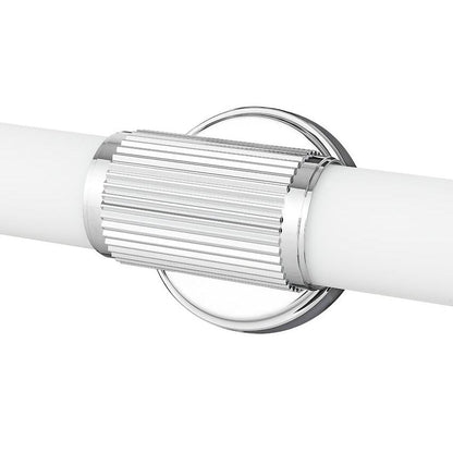 Z-Lite Solange 26" 1-Light LED Integrated Chrome Steel Opal White Glass Shade Vanity Lighting