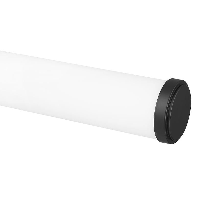 Z-Lite Solange 33" 1-Light LED Integrated Matte Black Steel Opal White Glass Shade Vanity Lighting