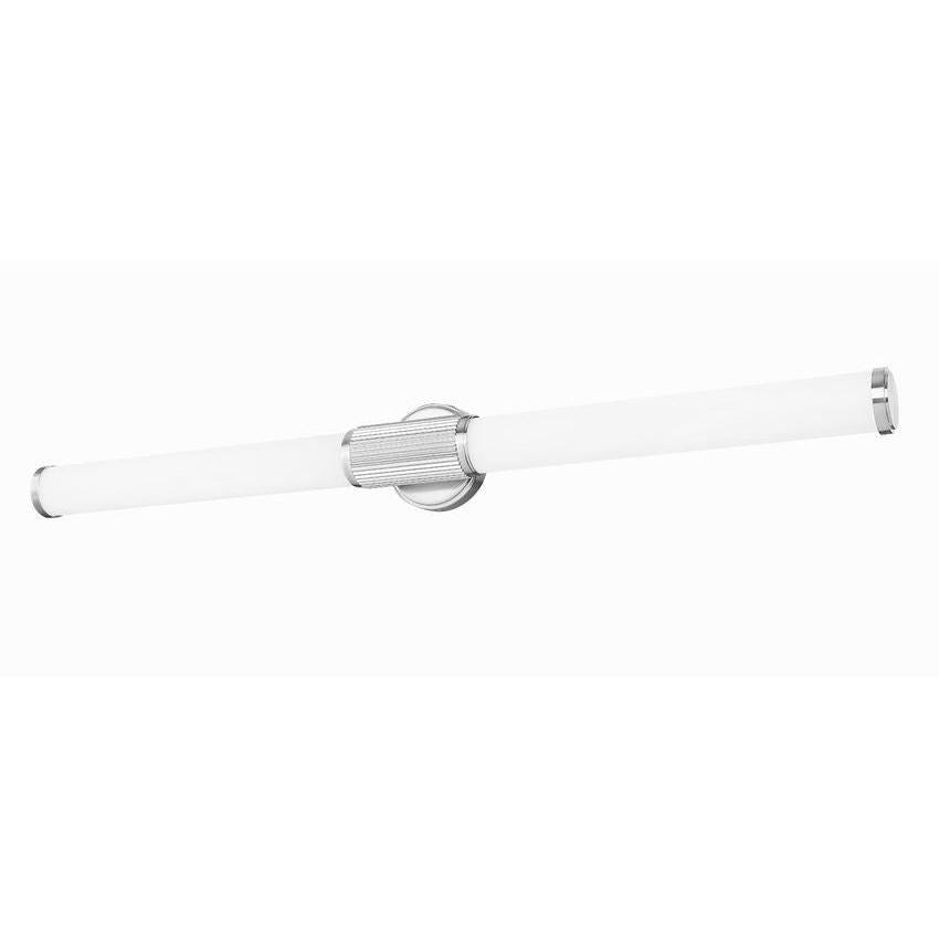 Z-Lite Solange 41" 1-Light LED Integrated Brushed Nickel Steel Opal White Glass Shade Vanity Lighting