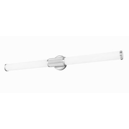 Z-Lite Solange 41" 1-Light LED Integrated Brushed Nickel Steel Opal White Glass Shade Vanity Lighting