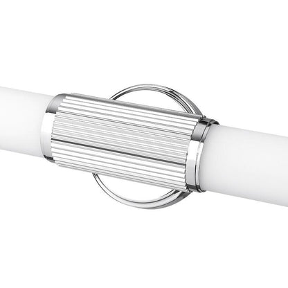 Z-Lite Solange 41" 1-Light LED Integrated Chrome Steel Opal White Glass Shade Vanity Lighting