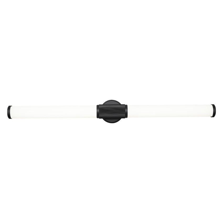 Z-Lite Solange 41" 1-Light LED Integrated Matte Black Steel Opal White Glass Shade Vanity Lighting