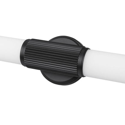 Z-Lite Solange 41" 1-Light LED Integrated Matte Black Steel Opal White Glass Shade Vanity Lighting