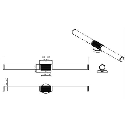 Z-Lite Solange 41" 1-Light LED Integrated Matte Black Steel Opal White Glass Shade Vanity Lighting