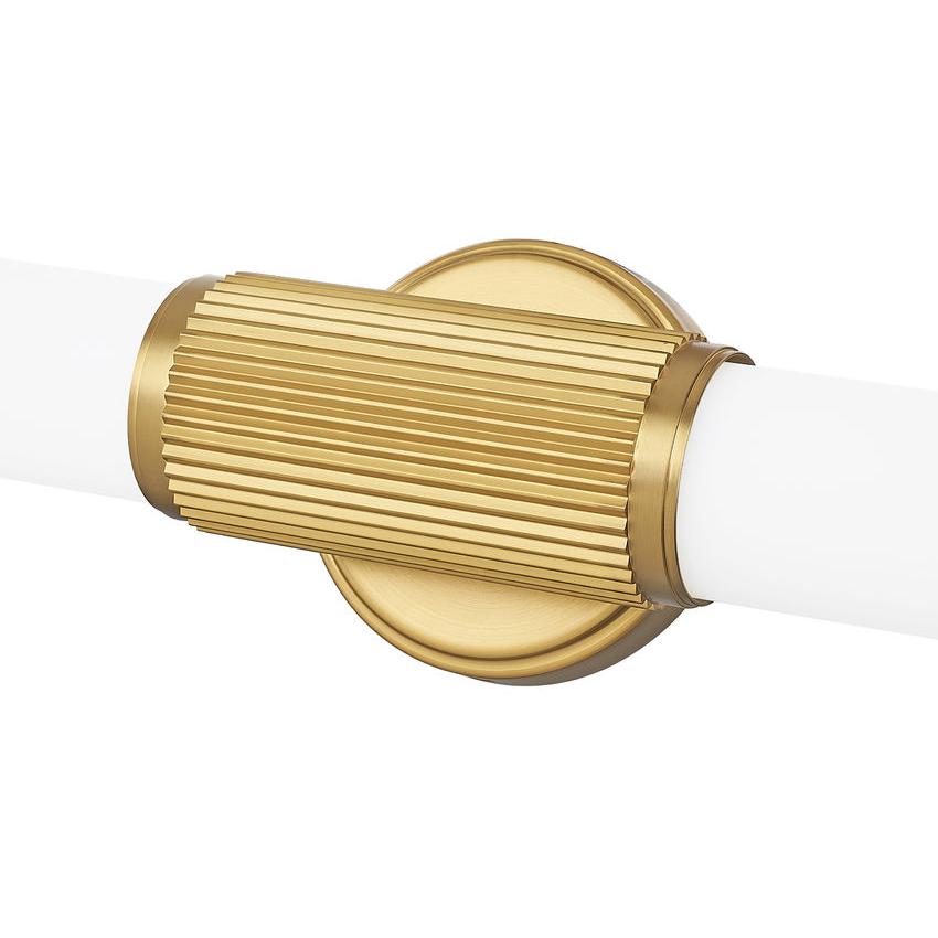 Z-Lite Solange 41" 1-Light LED Integrated Modern Gold Steel Opal White Glass Shade Vanity Lighting