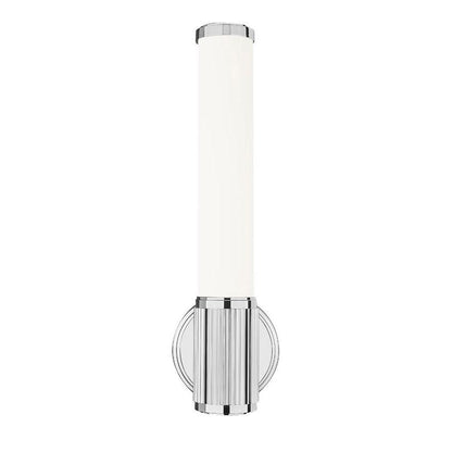 Z-Lite Solange 5" 1-Light LED Integrated Chrome Steel Opal White Glass Shade Wall Sconce
