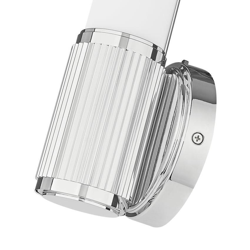 Z-Lite Solange 5" 1-Light LED Integrated Chrome Steel Opal White Glass Shade Wall Sconce