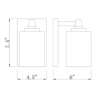 Z-Lite Soledad 1-Light Medium Bulb Base Brushed Gold Steel White Glass Shade Wall Sconce