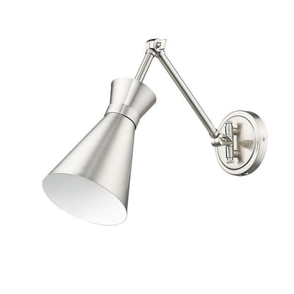 Z-Lite Soriano 6" 1-Light Medium Bulb Base Brushed Nickel Steel Wall Sconce