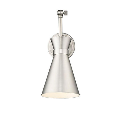 Z-Lite Soriano 6" 1-Light Medium Bulb Base Brushed Nickel Steel Wall Sconce
