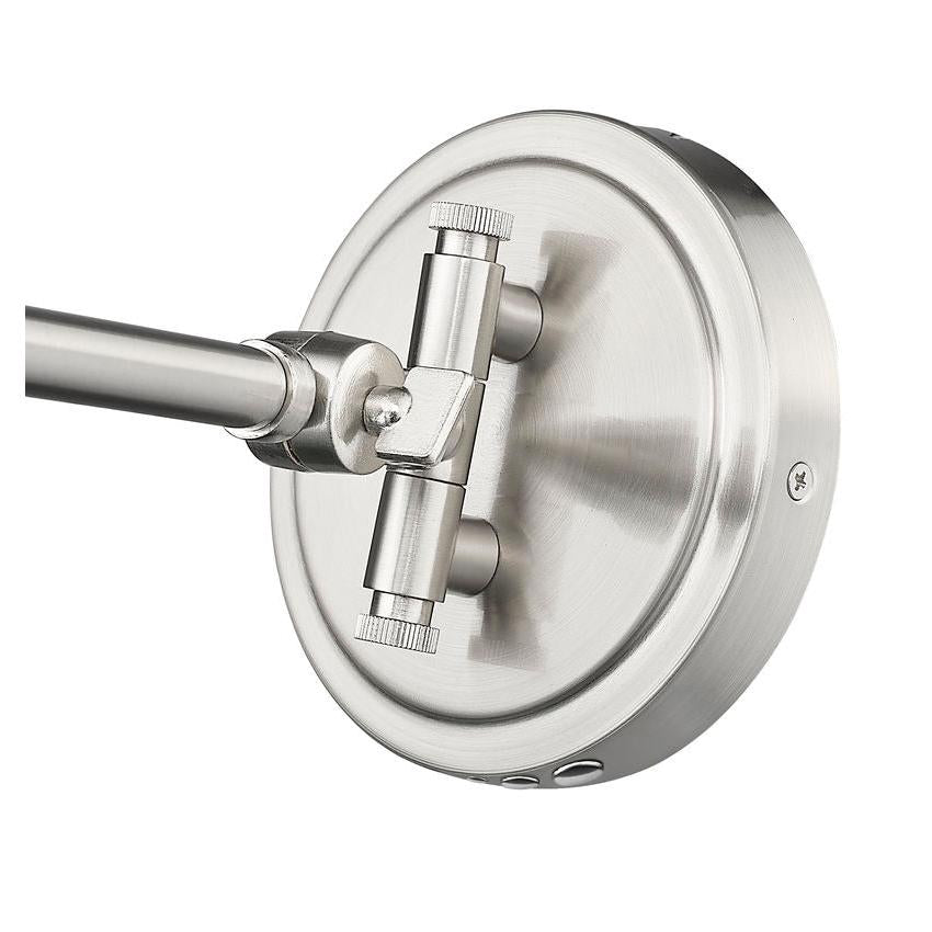 Z-Lite Soriano 6" 1-Light Medium Bulb Base Brushed Nickel Steel Wall Sconce