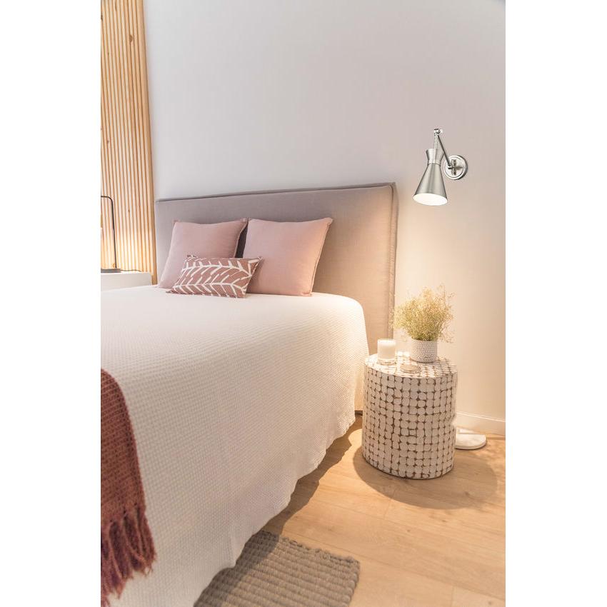 Z-Lite Soriano 6" 1-Light Medium Bulb Base Brushed Nickel Steel Wall Sconce