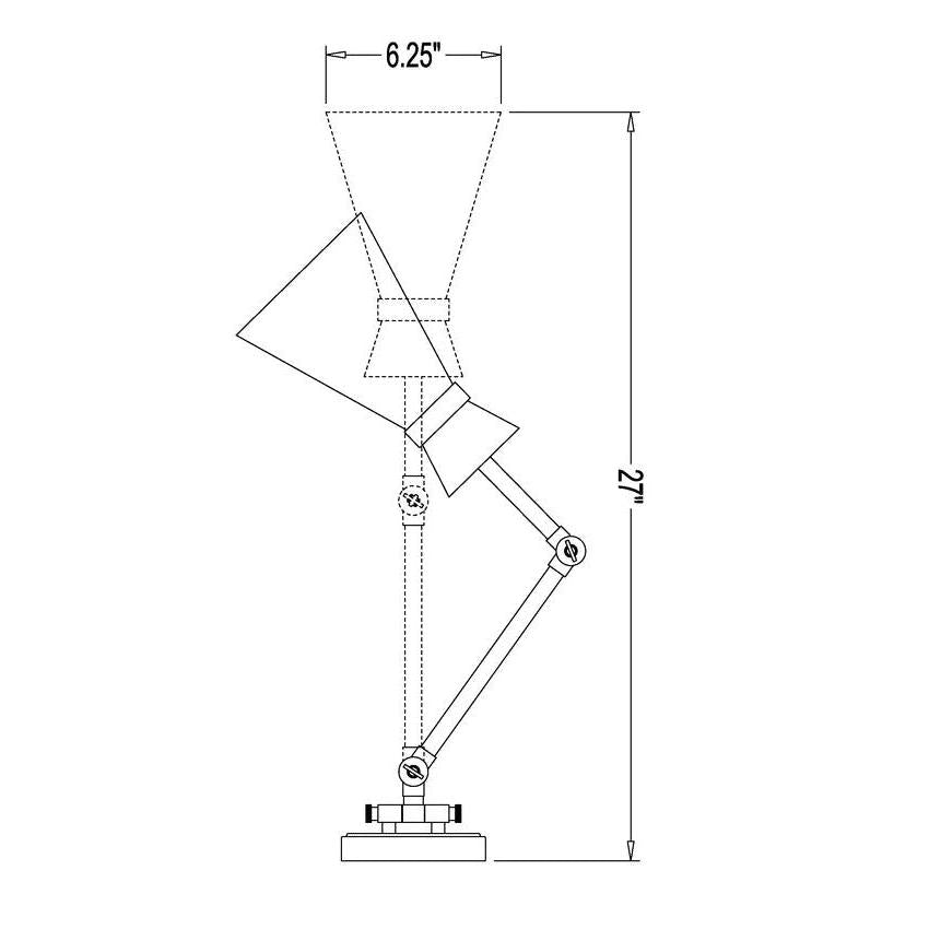 Z-Lite Soriano 6" 1-Light Medium Bulb Base Matte Black Steel Frame Modern Gold Steel Shade Wall Sconce