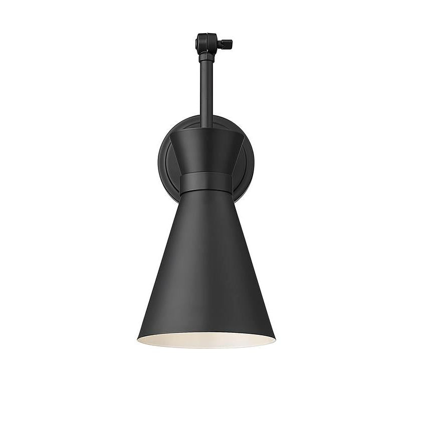 Z-Lite Soriano 6" 1-Light Medium Bulb Base Matte Black Steel Wall Sconce
