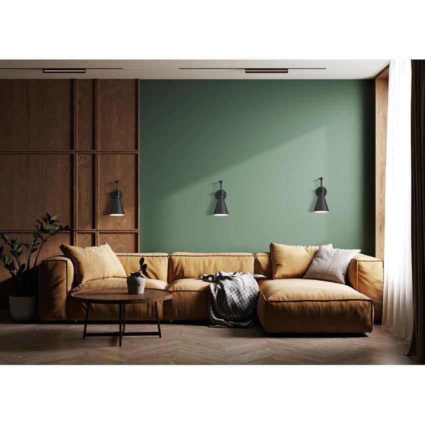 Z-Lite Soriano 6" 1-Light Medium Bulb Base Matte Black Steel Wall Sconce