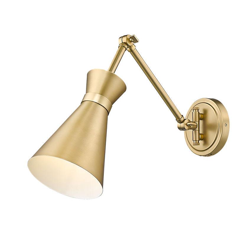 Z-Lite Soriano 6" 1-Light Medium Bulb Base Modern Gold Steel Wall Sconce