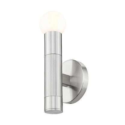 Z-Lite Stari 5" 1-Light Medium Base Brushed Nickel Steel Wall Sconce