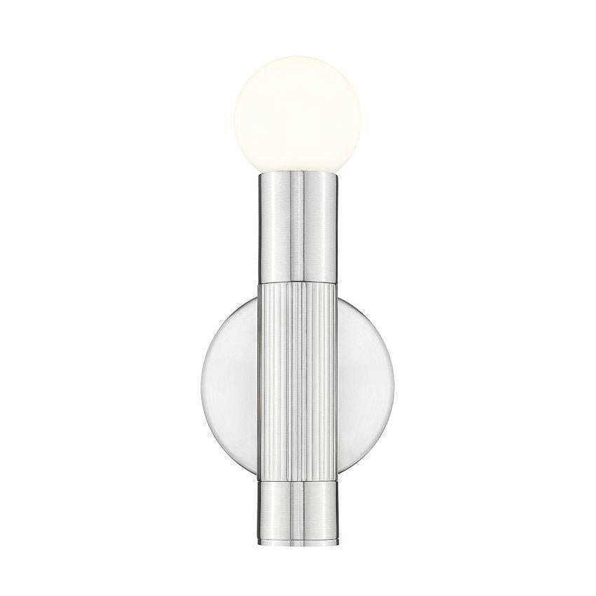 Z-Lite Stari 5" 1-Light Medium Base Brushed Nickel Steel Wall Sconce