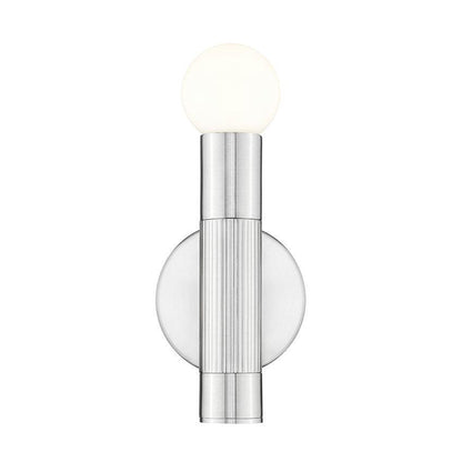 Z-Lite Stari 5" 1-Light Medium Base Brushed Nickel Steel Wall Sconce