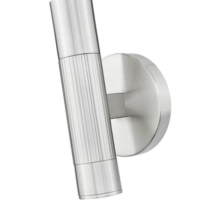 Z-Lite Stari 5" 1-Light Medium Base Brushed Nickel Steel Wall Sconce