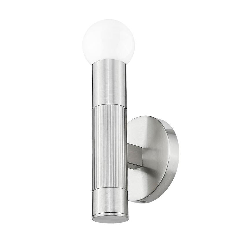 Z-Lite Stari 5" 1-Light Medium Base Brushed Nickel Steel Wall Sconce