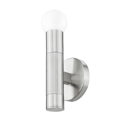 Z-Lite Stari 5" 1-Light Medium Base Brushed Nickel Steel Wall Sconce
