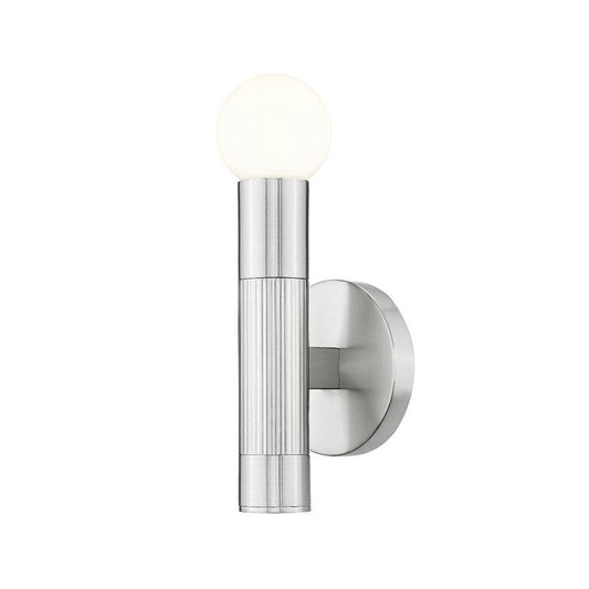 Z-Lite Stari 5" 1-Light Medium Base Brushed Nickel Steel Wall Sconce
