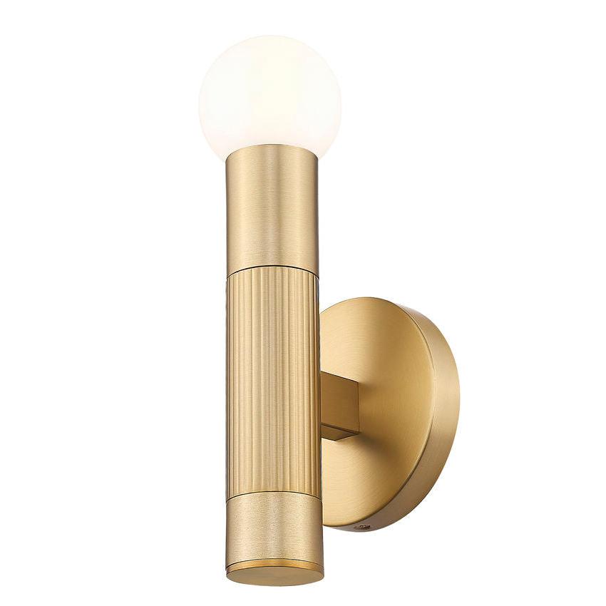 Z-Lite Stari 5" 1-Light Medium Base Modern Gold Steel Wall Sconce