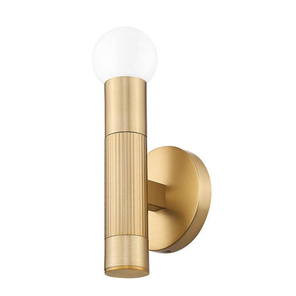 Z-Lite Stari 5" 1-Light Medium Base Modern Gold Steel Wall Sconce