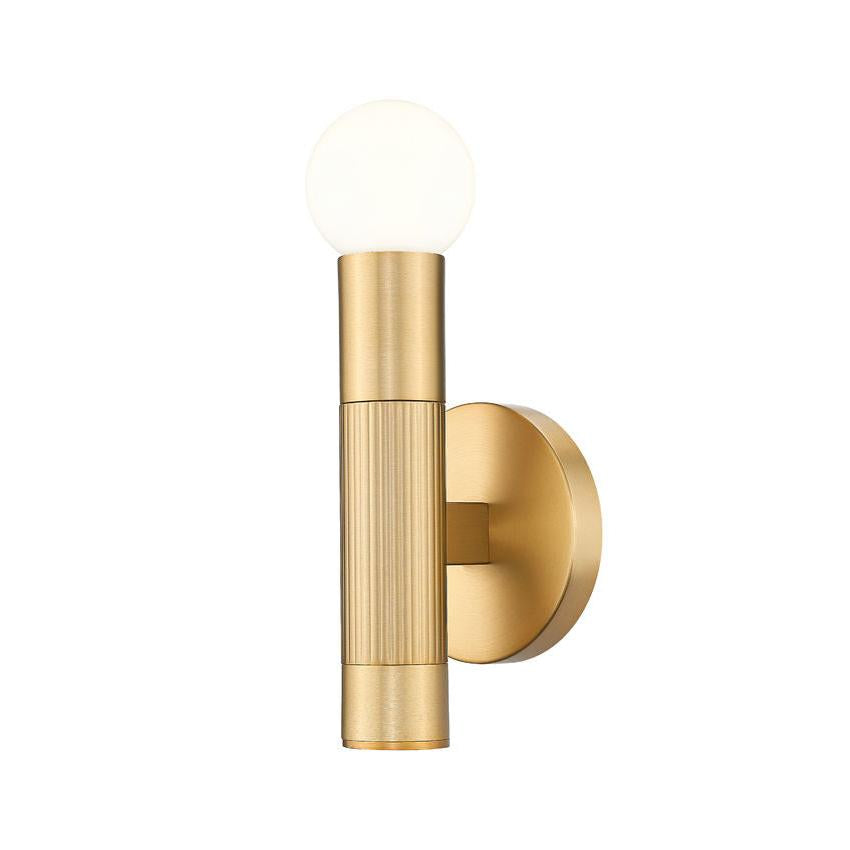 Z-Lite Stari 5" 1-Light Medium Base Modern Gold Steel Wall Sconce