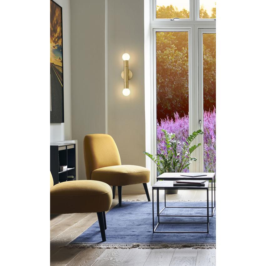 Z-Lite Stari 5" 2-Light Medium Base Modern Gold Steel Wall Sconce