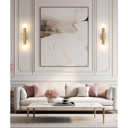 Z-Lite Stari 5" 2-Light Medium Base Modern Gold Steel Wall Sconce