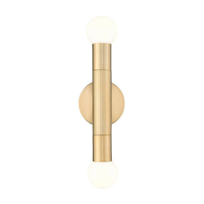 Z-Lite Stari 5" 2-Light Medium Base Modern Gold Steel Wall Sconce