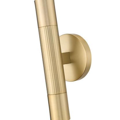 Z-Lite Stari 5" 2-Light Medium Base Modern Gold Steel Wall Sconce