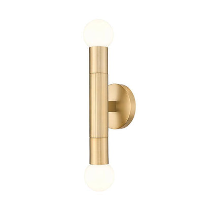 Z-Lite Stari 5" 2-Light Medium Base Modern Gold Steel Wall Sconce