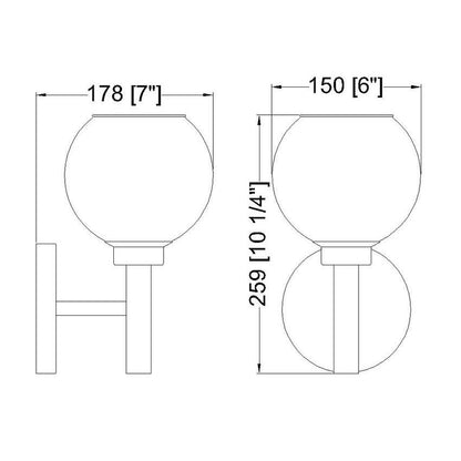 Z-Lite Sutton 1-Light Brushed Gold Steel Frame Clear Glass Shade Wall Sconce